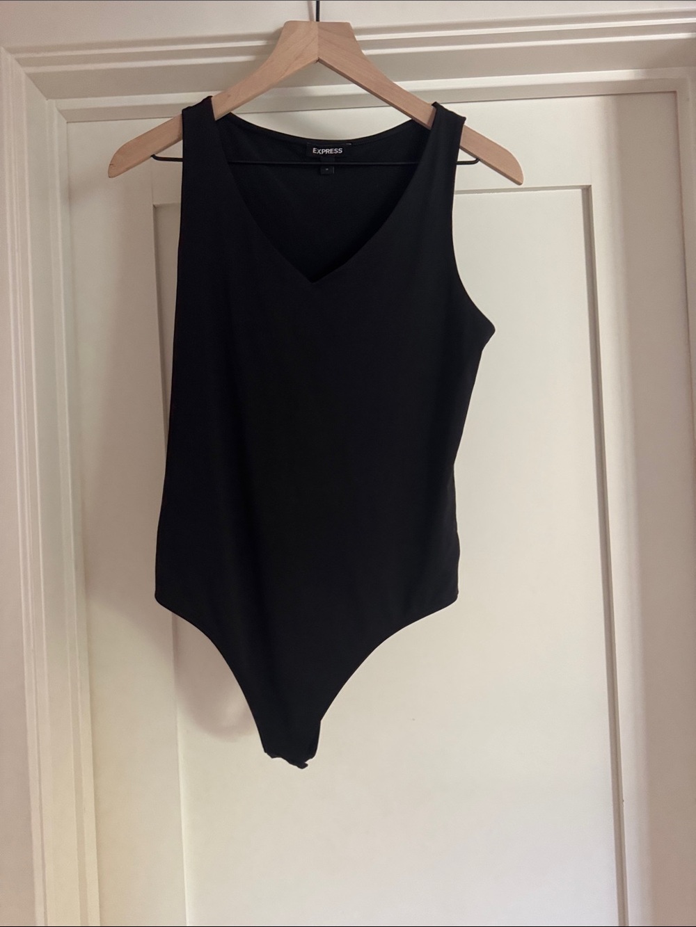 Express Black V-Neck Tank Bodysuit